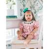 Checkered Strawberry Smocked Bubble - Rompers - 3 - thumbnail