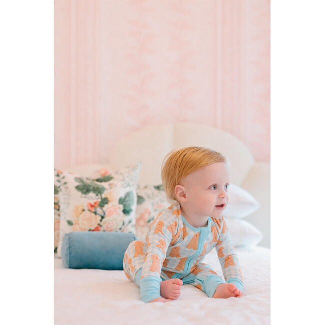 Blue Goldendoodle Bamboo Zipper Romper - Rompers - 4