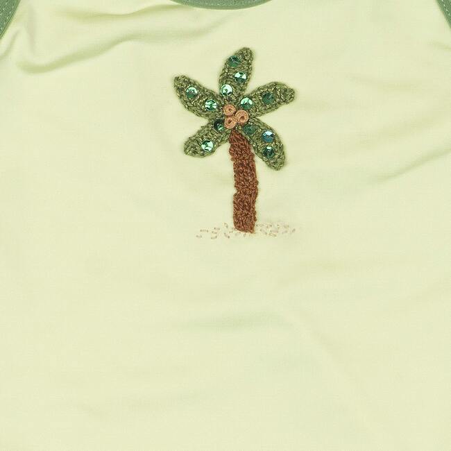 Palm Swimsuit, Pale Green