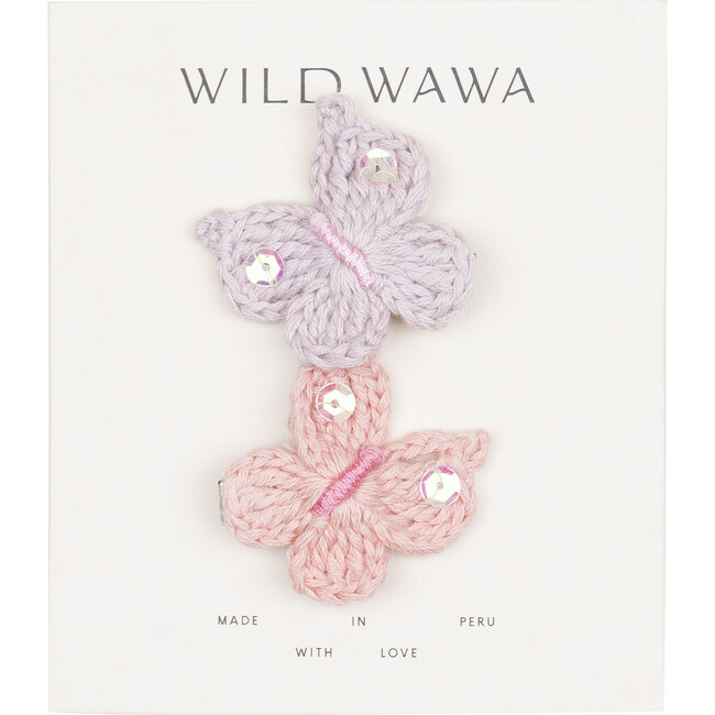 Crochet Clip Set, Butterfly Kiss