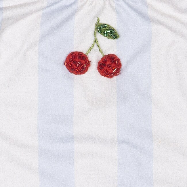 Cherry Swimsuit, Blue Stripe