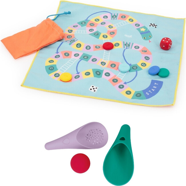 Quut Travel Games - Snakes & Ladders/Game of the Goose + Cuppi, Lagoon