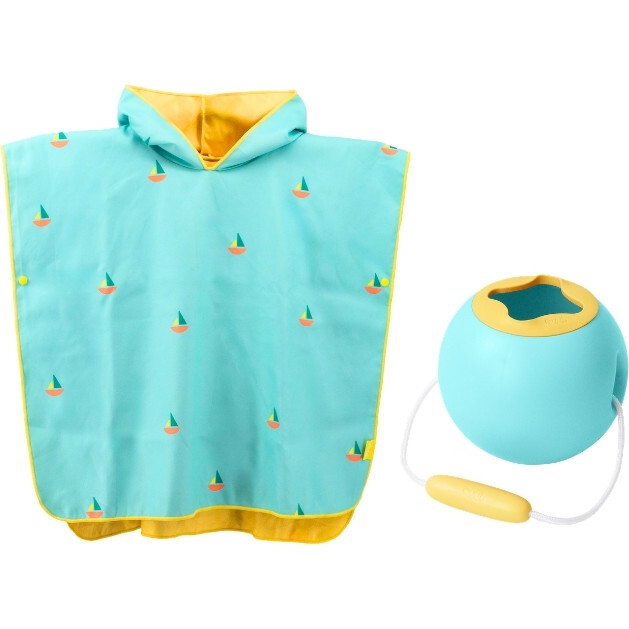 Quut Beach Poncho + Mini Ballo, Banana Blue