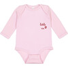Little Sis Longsleeve Onesie, Pink - Onesies - 1 - thumbnail