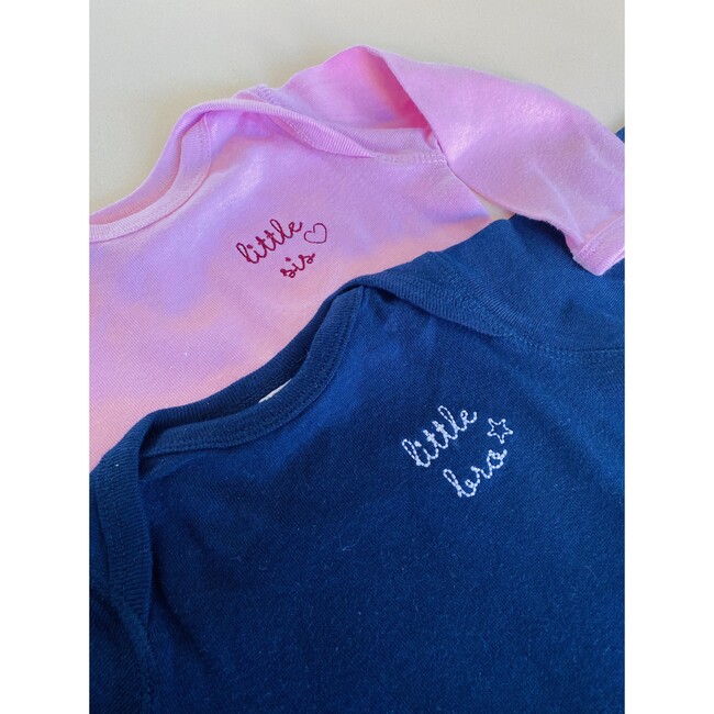 Little Bro Longsleeve Onesie, Navy