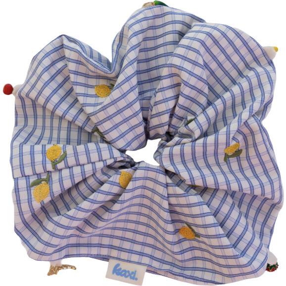 Kaxi Lemon Charmed Oversized Scrunchie