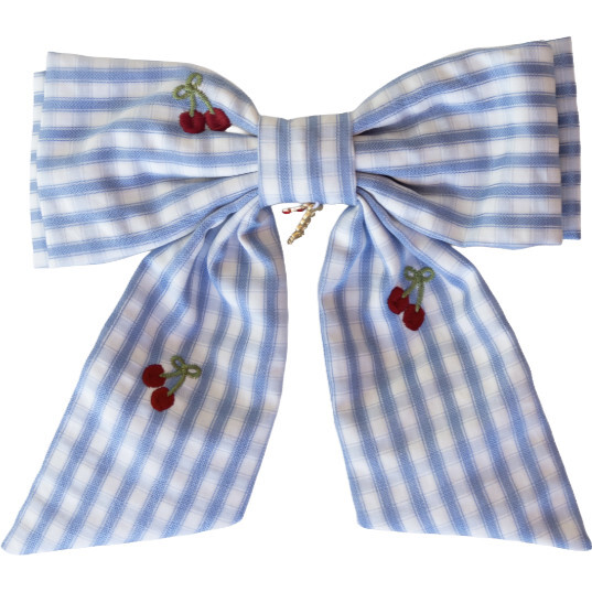 Kaxi Cherry Blue Gingham Midi Blue