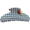 Kaxi Blue Gingham Strawberry Charm Claw - Hair Accessories - 3 - thumbnail