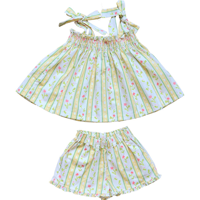 Teatime Set in Vivian Stripe In Daffodil