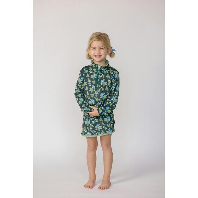 Kitt Set in Spring Mustard Flower In Navy/ Apple Check