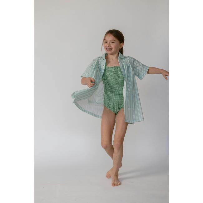 Girls Coverup in Stripe in Blue Jay - Cover-Ups - 3