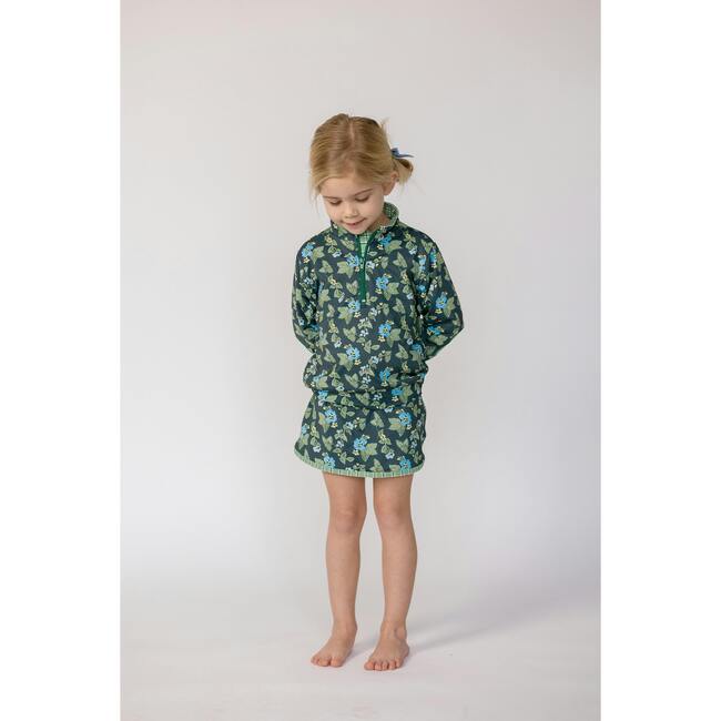 Kitt Set in Spring Mustard Flower In Navy/ Apple Check - Mixed Apparel Set - 3