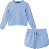 Tween Girls Crewneck Sweatshirt & Short Set, Cherry Print - Mixed Apparel Set - 1 - thumbnail