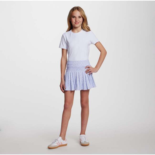 Tween Girls Printed Pleated Skort, Purple Floral