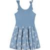 Tween Girls Rib Knit Bow Shoulder Dess, Floral Eyelet - Dresses - 4