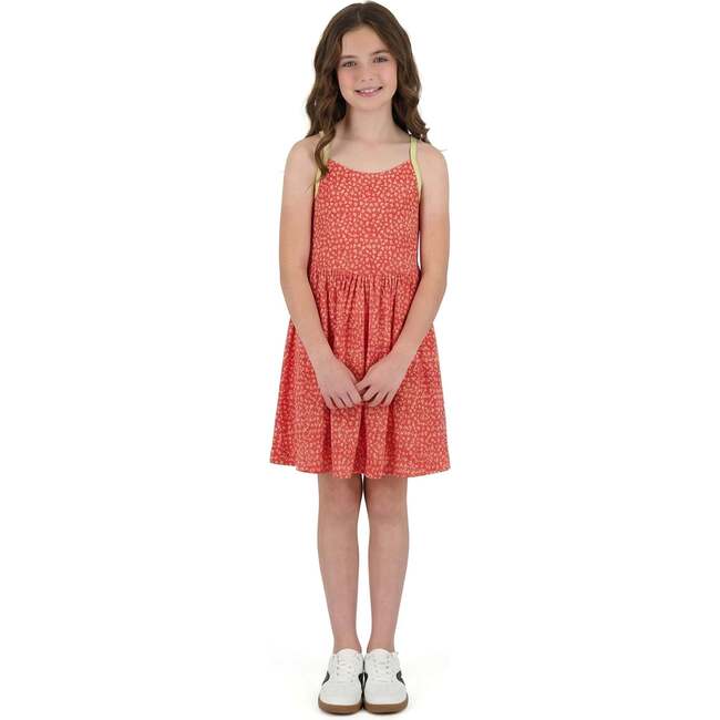 Tween Girls Knit Skort Dress, Floral Print - Dresses - 4