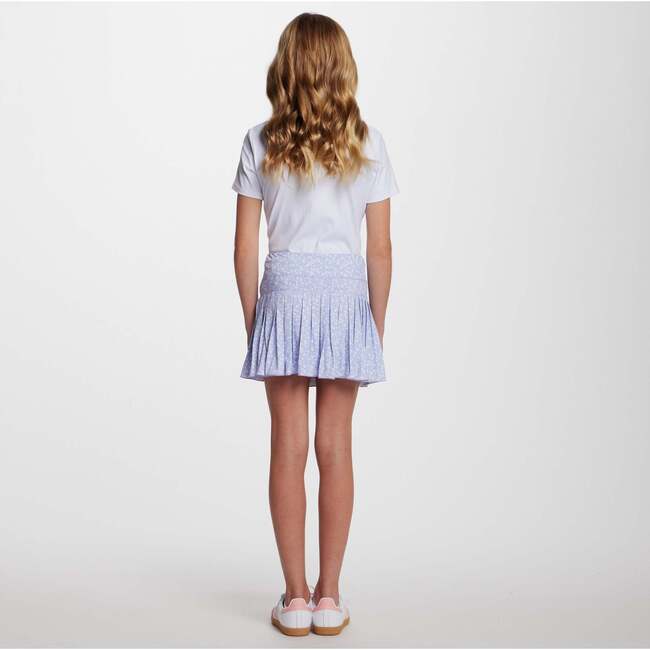 Tween Girls Printed Pleated Skort, Purple Floral - Skirts - 3