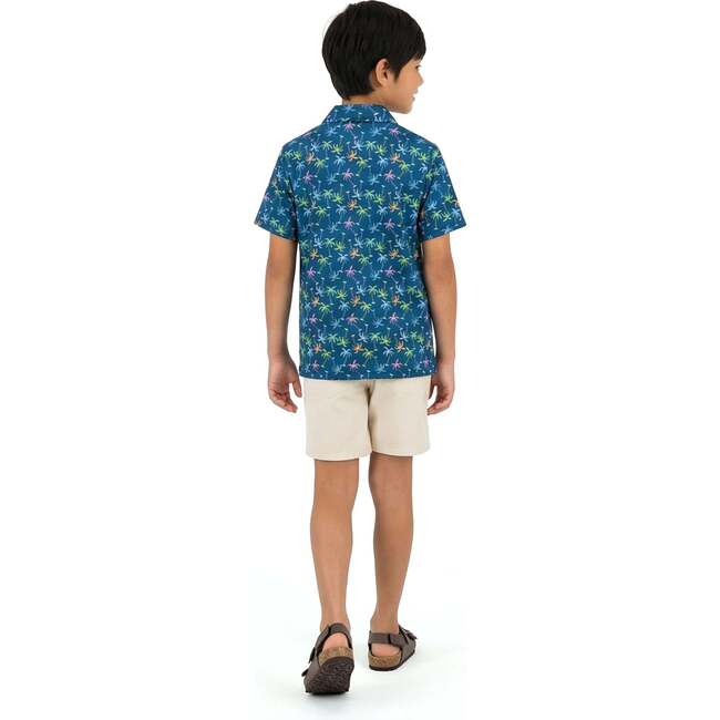 Tween Boys Short Sleeve Polo, Island Palms - Polo Shirts - 3