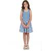 Tween Girls Rib Knit Bow Shoulder Dess, Floral Eyelet - Dresses - 5
