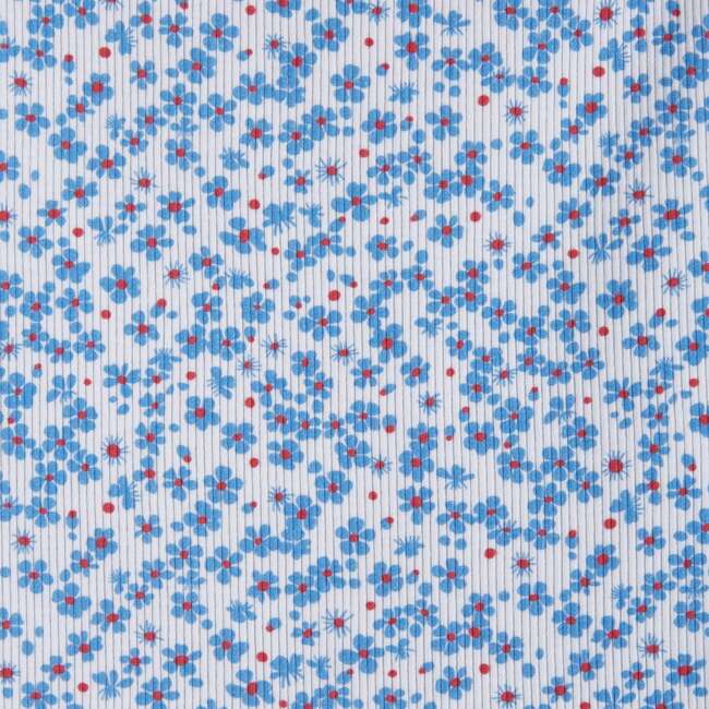 Tween Girls Floral Printed Dress W. Back Cutout, Blue Floral - Dresses - 6