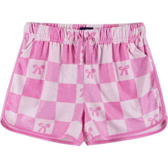Tween Girls Terry Pull-Over & Short Set, Checkered Bow - Mixed Apparel Set - 7