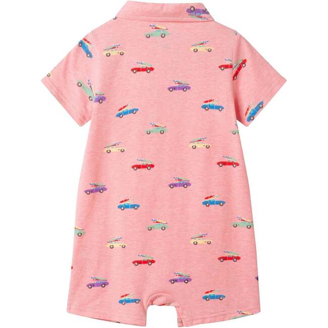 Infant Boys Polo Romper, Coral Cars - Rompers - 5