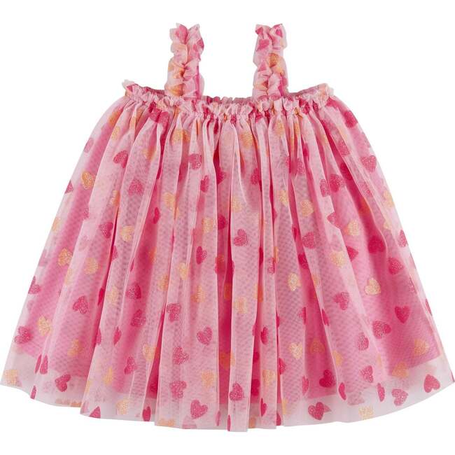 Infant (3-9 Months) Girls Tulle Dress & Bloomer Set, Glitter Hearts - Mixed Apparel Set - 3