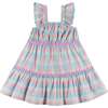 Girls Tiered Dress, Pastel Plaid - Dresses - 1 - thumbnail