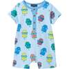 Infant Boys Henley Romper & Bib Set, Blue Ice-Pops - Mixed Apparel Set - 6