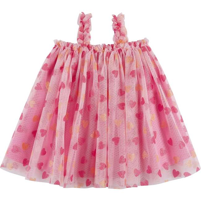 Infant (3-9 Months) Girls Tulle Dress & Bloomer Set, Glitter Hearts - Mixed Apparel Set - 4