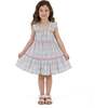 Girls Tiered Dress, Pastel Plaid - Dresses - 2