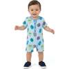 Infant Boys Henley Romper & Bib Set, Blue Ice-Pops - Mixed Apparel Set - 7