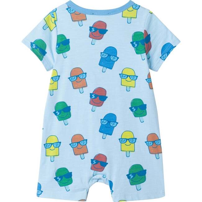 Infant Boys Henley Romper & Bib Set, Blue Ice-Pops - Mixed Apparel Set - 8