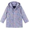 Girls Rain Coat, Multicolor Floral - Raincoats - 1 - thumbnail