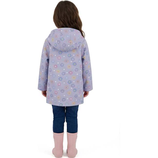 Girls Rain Coat, Multicolor Floral - Raincoats - 3
