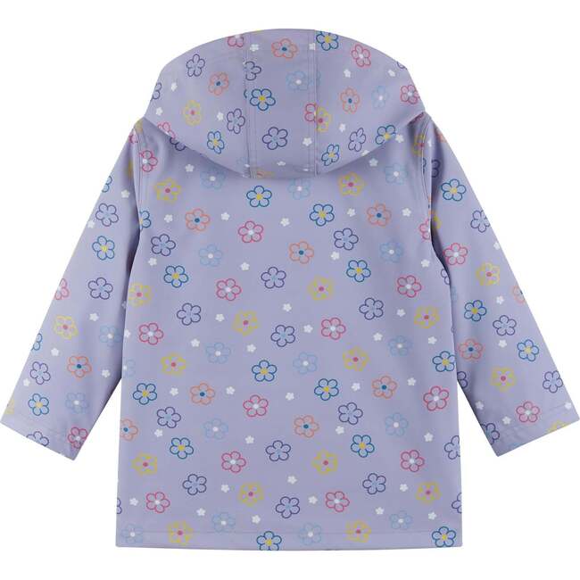 Girls Rain Coat, Multicolor Floral - Raincoats - 5