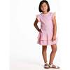 Girls Pink Rib Tiered Dress, Bunny Garden - Dresses - 3