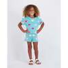 Girls Heart Crochet Set, Aqua Hearts - Mixed Apparel Set - 3