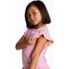 Girls Pink Rib Tiered Dress, Bunny Garden - Dresses - 4