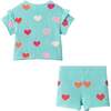 Girls Heart Crochet Set, Aqua Hearts - Mixed Apparel Set - 6