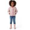 Girls Cream Bomber, Floral Print - Jackets - 2