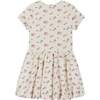 Girls Knit Seersucker Bubble Dress, Blush Floral - Dresses - 4 - thumbnail