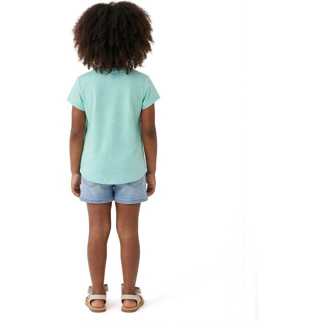 Girls Emroidered Tee, Sparkle Bloom - T-Shirts - 3