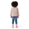 Girls Cream Bomber, Floral Print - Jackets - 3