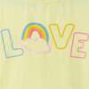 Girls Emroidered Tee, Rainbow Love - T-Shirts - 3