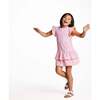 Girls Pink Rib Tiered Dress, Bunny Garden - Dresses - 7