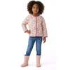 Girls Cream Bomber, Floral Print - Jackets - 4