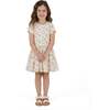 Girls Knit Seersucker Bubble Dress, Blush Floral - Dresses - 6 - thumbnail