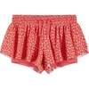 Girls Athletic Short, Orange Floral - Shorts - 1 - thumbnail