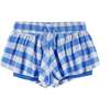 Girls Athletic Short, Blue Gingham - Shorts - 1 - thumbnail